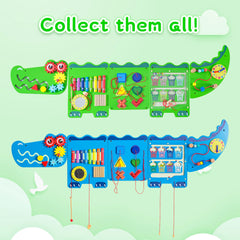 Nigwet crocodile sensory wall panel spiral beads provide tactile sequencing practice