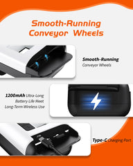 Nileole 1200mAh battery provides long-lasting shuffles between charges.