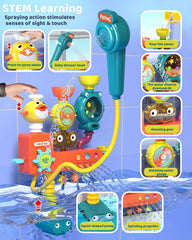 Nilez suction cup attachment bath toy stays secure on tub walls