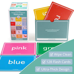 Nimmie & Moose gift-box alphabet cards—mess-free, interactive learning at home.