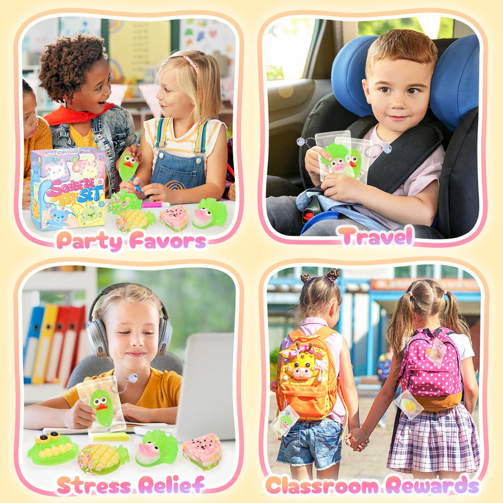 NINAOR squeeze squishy toy peach for Easter baskets and gifts