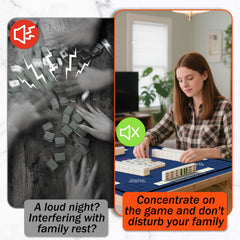 Nine-Marsh Mahjong Mat reinforced edging ensures long-lasting durability.