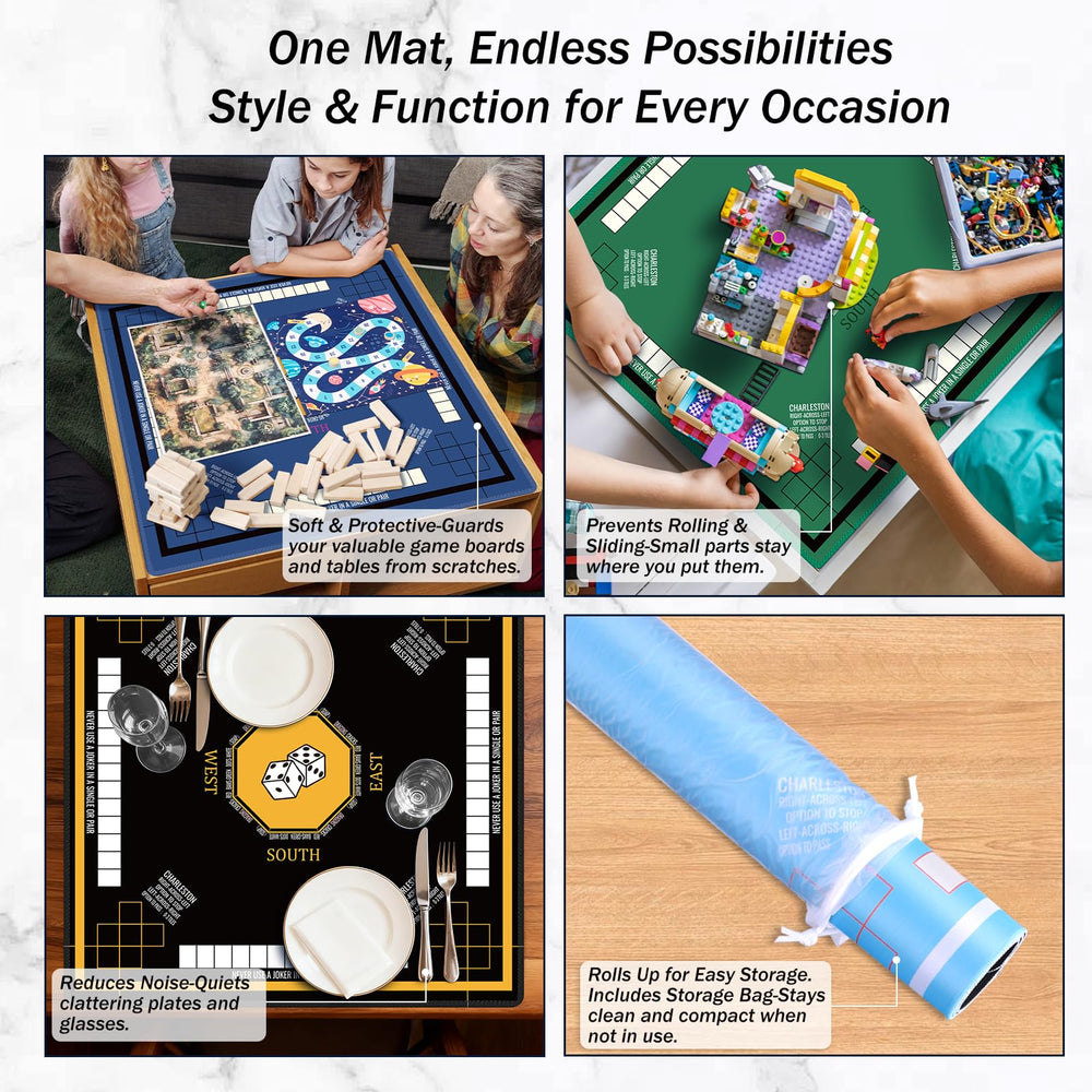 Nine-Marsh Mahjong Mat rule guide print aids quick reference.