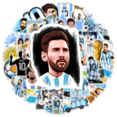 NineGirl Messi sticker on skateboard offers bold color and durable vinyl.