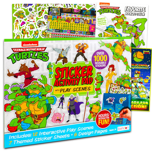 Ninja Turtles activity set in travel case for on-the-go entertainment