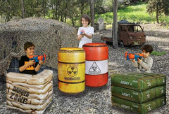 NINOSTAR sandbags barrier inflatable provides boundary lines for safe battles.