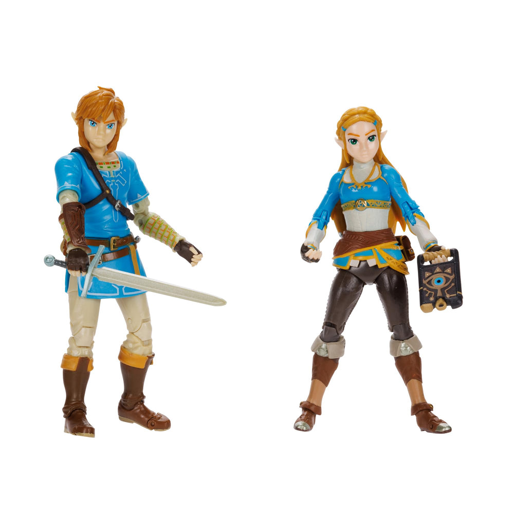 Nintendo Link & Zelda figure, front view, ideal for imaginative play.