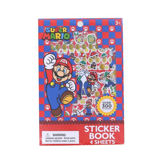 Nintendo Mario sticker book cover with bold colors, great for gift-ready crafts.