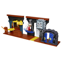 Nintendo Super Mario Dungeon Deluxe Playset features Thwomp obstacle for dynamic play.