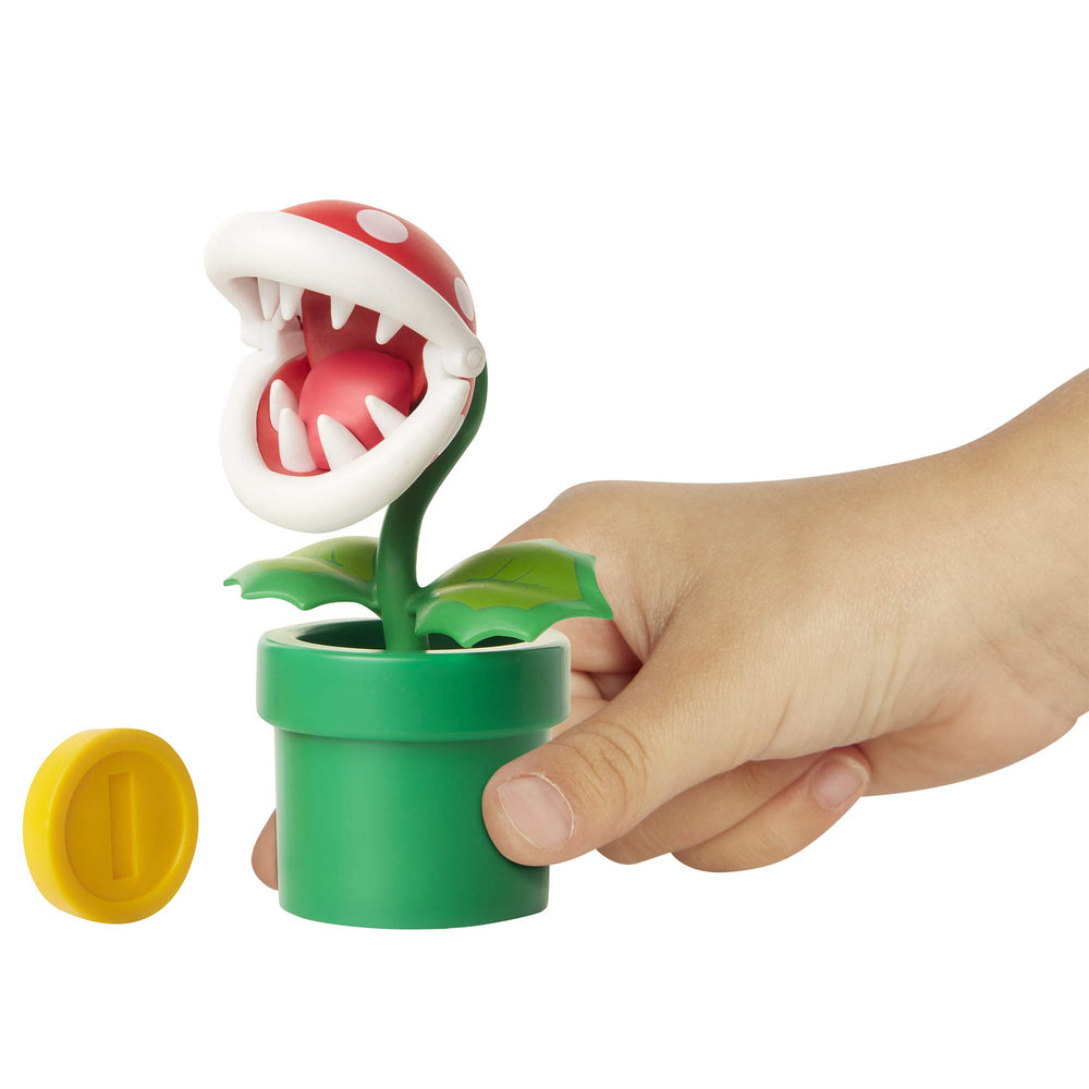 Nintendo Super Mario Piranha Plant on-shelf styling fits display shelves and setups