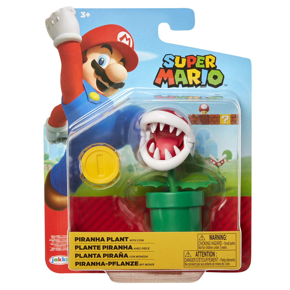 Nintendo Super Mario Piranha Plant figure posing action captures dynamic toy scenarios