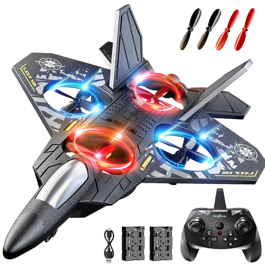 NIPLOOOW foam RC airplane side view, durable indoor/outdoor flight