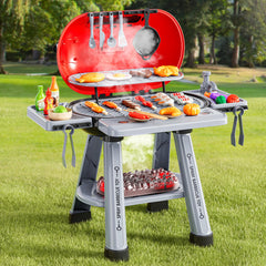 NIPLOOOW BBQ playset with smoke and sound for realistic pretend meals.