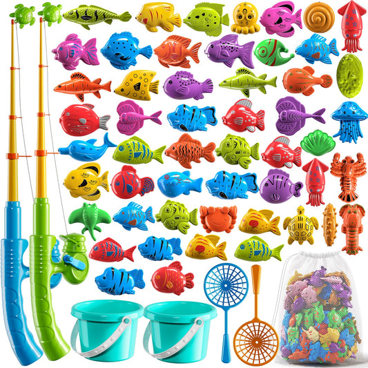 NIPLOOOW magnetic fishing game with two rods and nets for shared pool play.