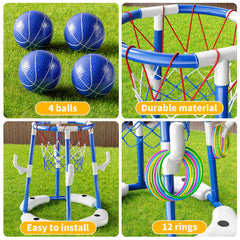 NIPLOOOW ring-dunk game set in pool boosts practice and fun