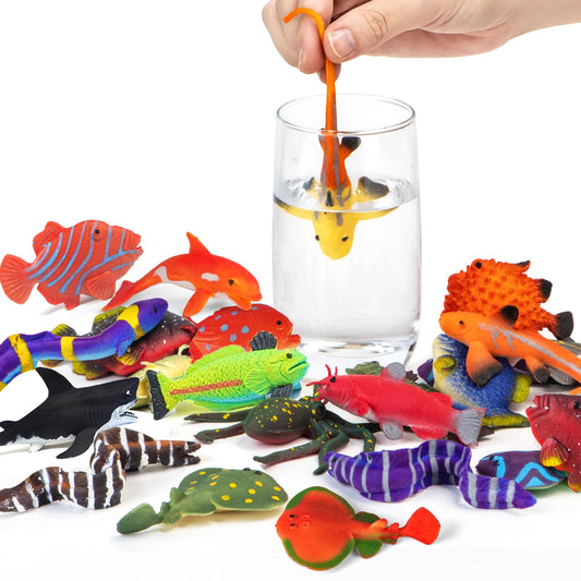 Niskaqsn color-changing sea animals set for bath time fun