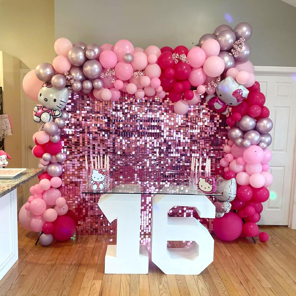 NISOCY pink balloons arch kit: 140 glue dots for secure balloon attachments