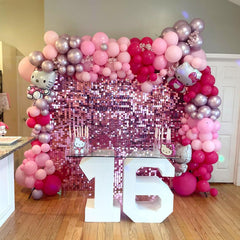 NISOCY pink balloons arch kit: 140 glue dots for secure balloon attachments