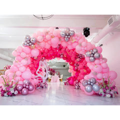 NISOCY pink balloons arch kit: easy DIY arch with air or helium inflation