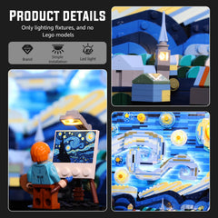 Shelf-ready lighting highlights details on the Starry Night display