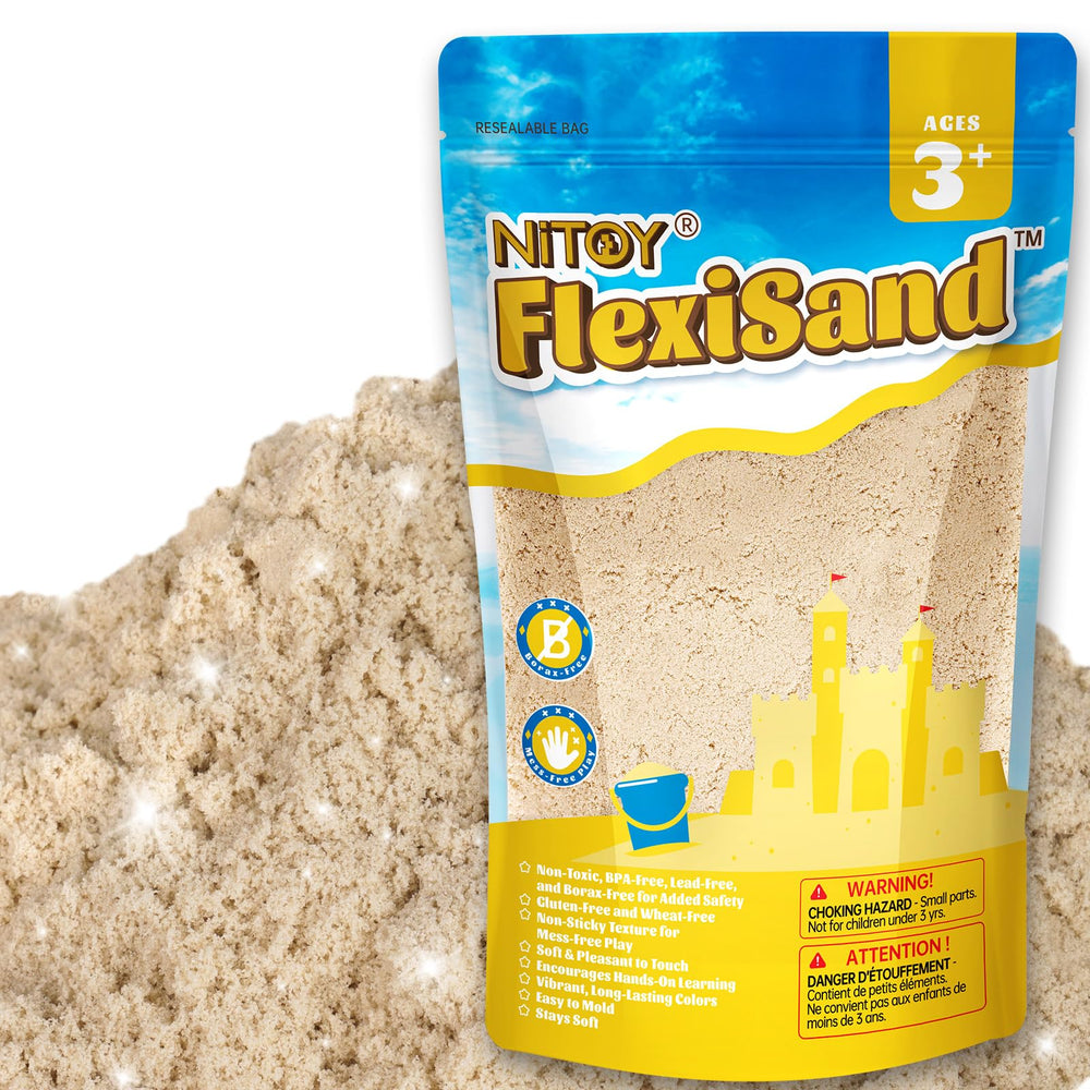 NiToy FlexiSand 2.2lbs large combo pack for endless sensory play and creativity.