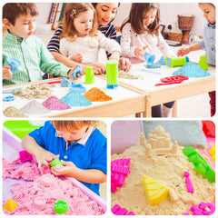 NiToy FlexiSand moist beach-like texture with less mess during playtime.