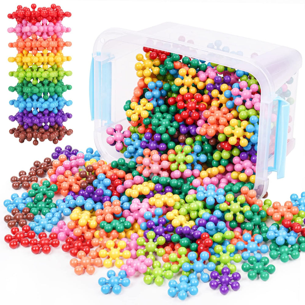 NiToy Snowflake interlocking blocks assembling a 3D shape for creative play