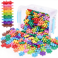 NiToy Snowflake interlocking blocks assembling a 3D shape for creative play