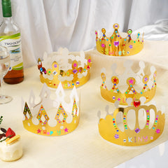 DIY-friendly gold crowns for birthdays, baby showers, and celebrations