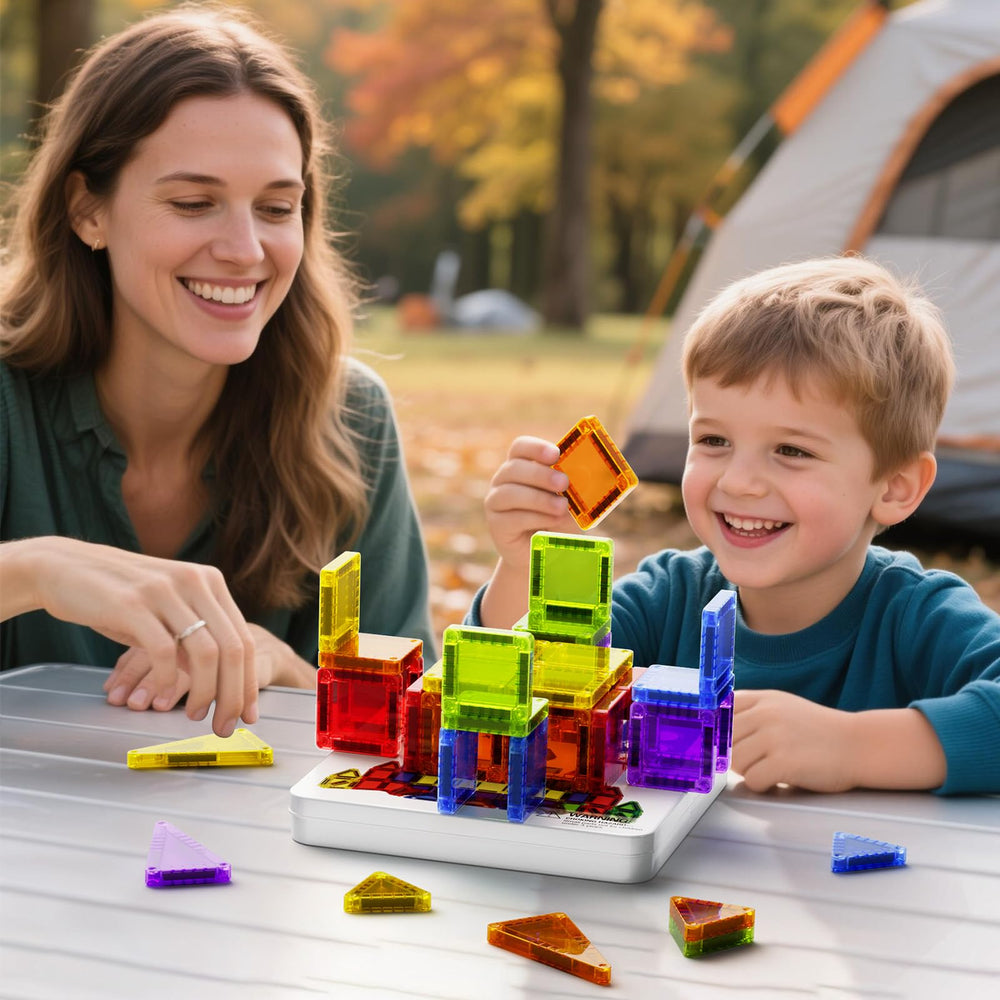 Niukdier magnetic tiles iron storage case keeps tiles organized and easy to carry