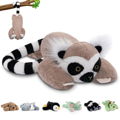 Niuniu Daddy 20-inch Lemur Weighted Plush front view for a cozy hug.