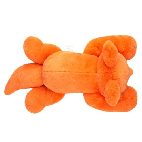 Niuniu Daddy fox weighted plush in bed for bedtime comfort.