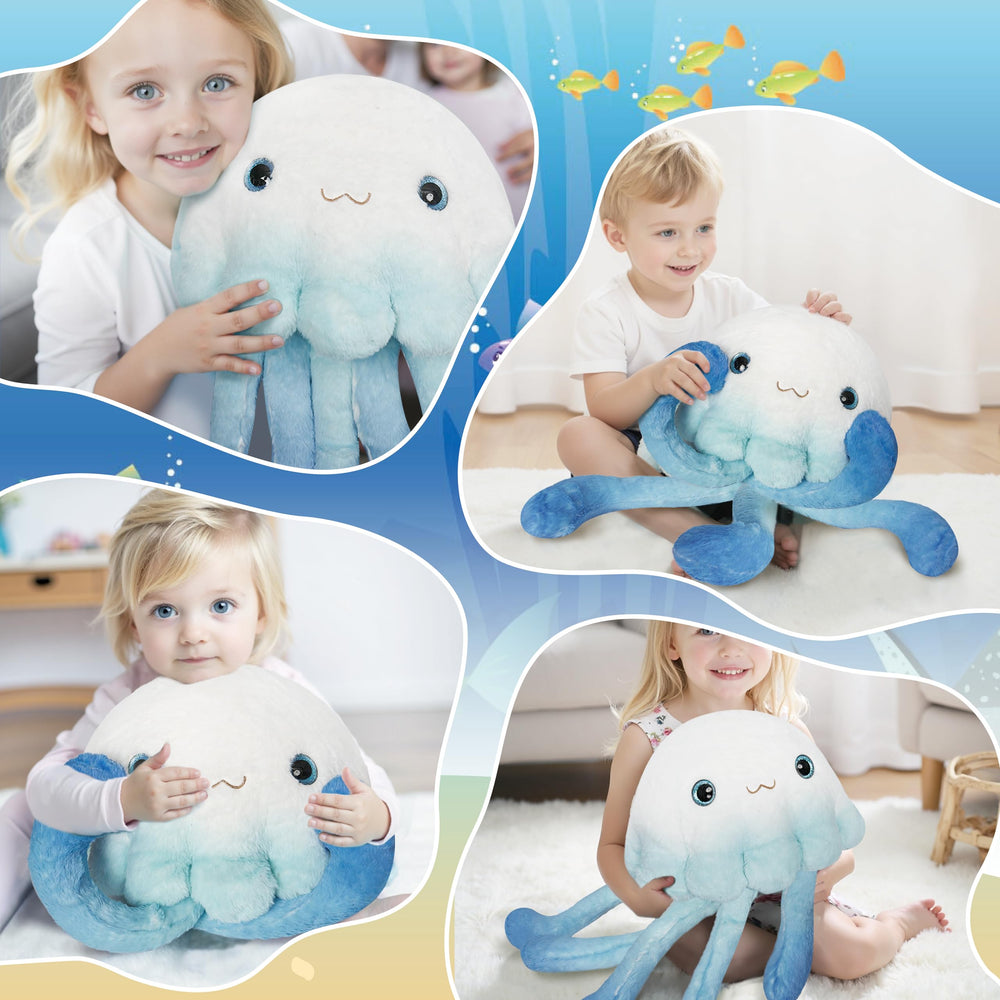Niuniu Daddy giant jellyfish plush sleeping position fosters cozy nest-like hugs.