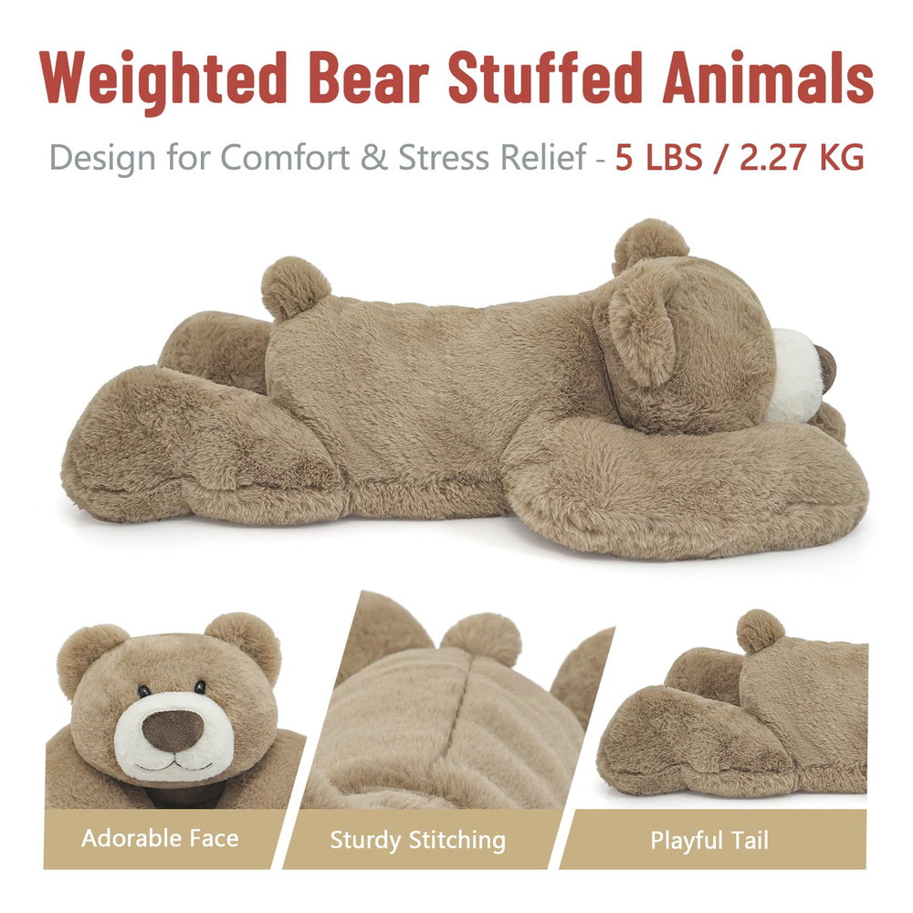 Niuniu Daddy large plush bear placed in bed as a cozy companion