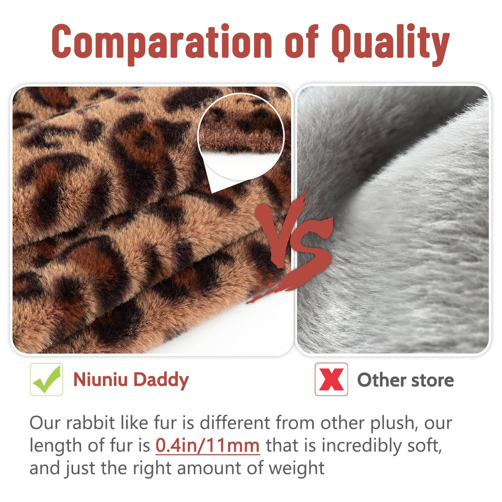 Niuniu Daddy leopard plush used as decor while remaining cuddly at home.