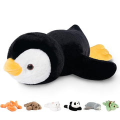 Niuniu Daddy penguin weighted pillow body for comforting hugs and relaxation.