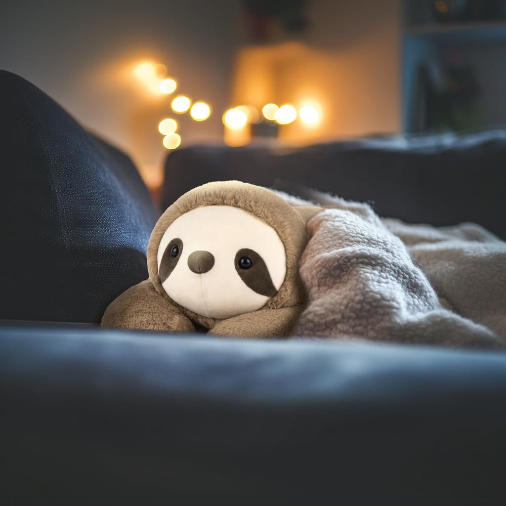 Niuniu Daddy sloth-plush-decorative-interior adds warm charm to any room.