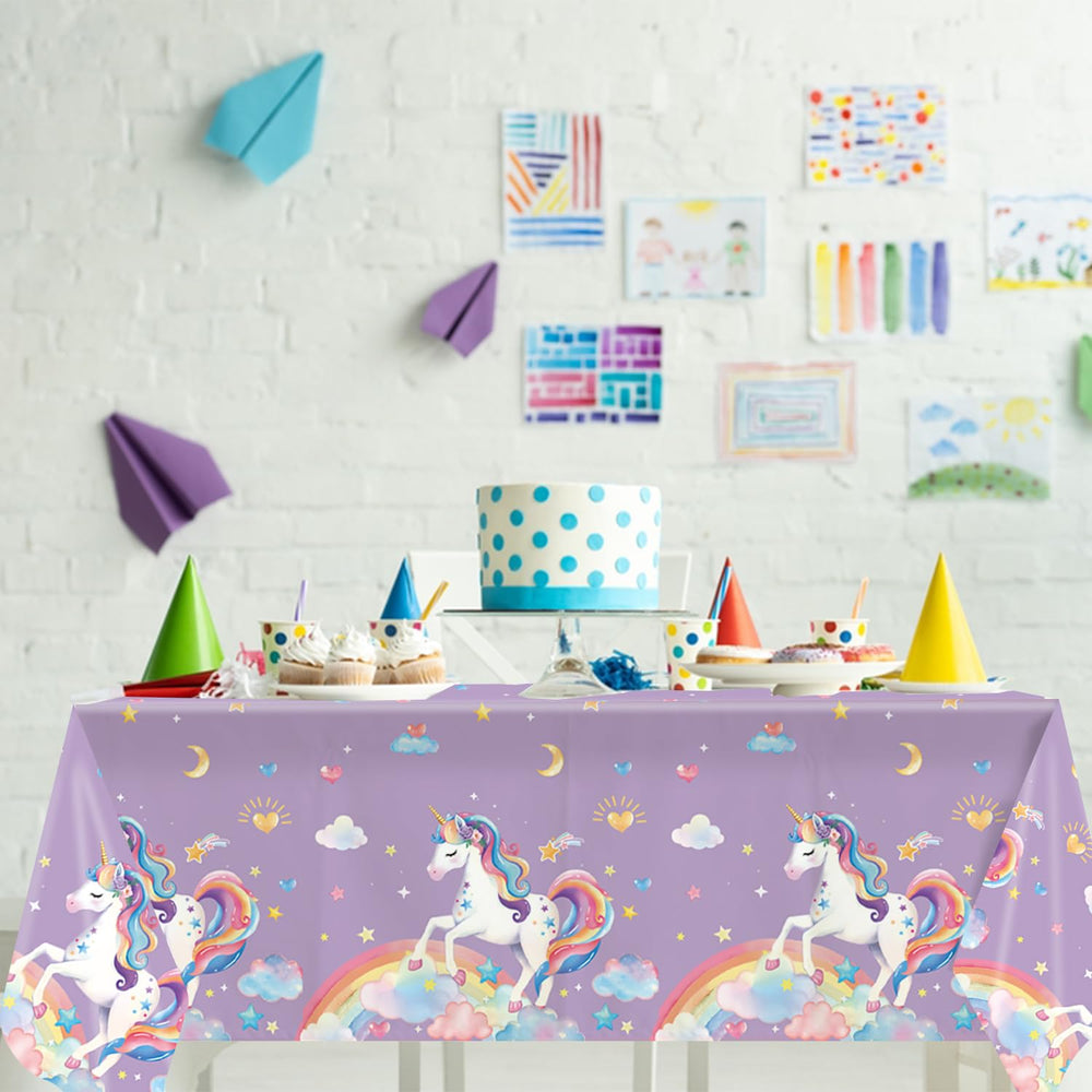 NKPDAXM soft, durable plastic tablecover provides reliable party protection.