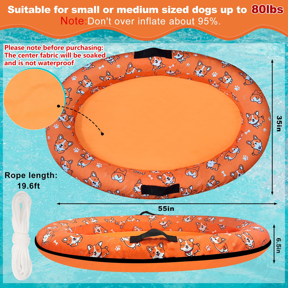 NNG puppy raft with durable fabric for paws and splashy fun