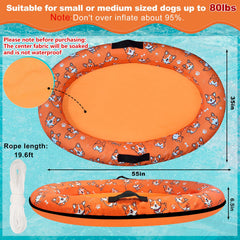 NNG puppy raft with durable fabric for paws and splashy fun