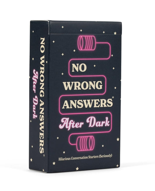 No Wrong Answers After Dark question cards on table spark easy laughs