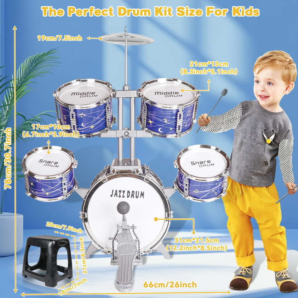 Noaideoi Kids Drum Set: sturdy throne for stable seated play