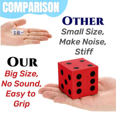 Noamus purple foam dice aid color recognition and hands-on learning.