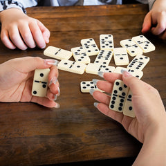 Noamus dominoes travel-friendly pack ideal for on-the-go games.