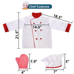 Noamus kids chef jacket for realistic role-play and comfort.