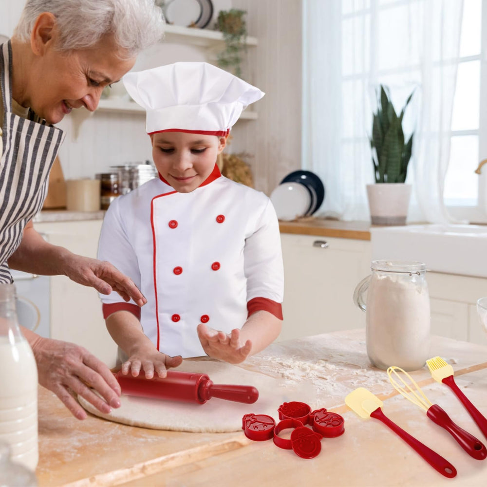 Noamus rolling pin supports kid-friendly baking and recipe practice.