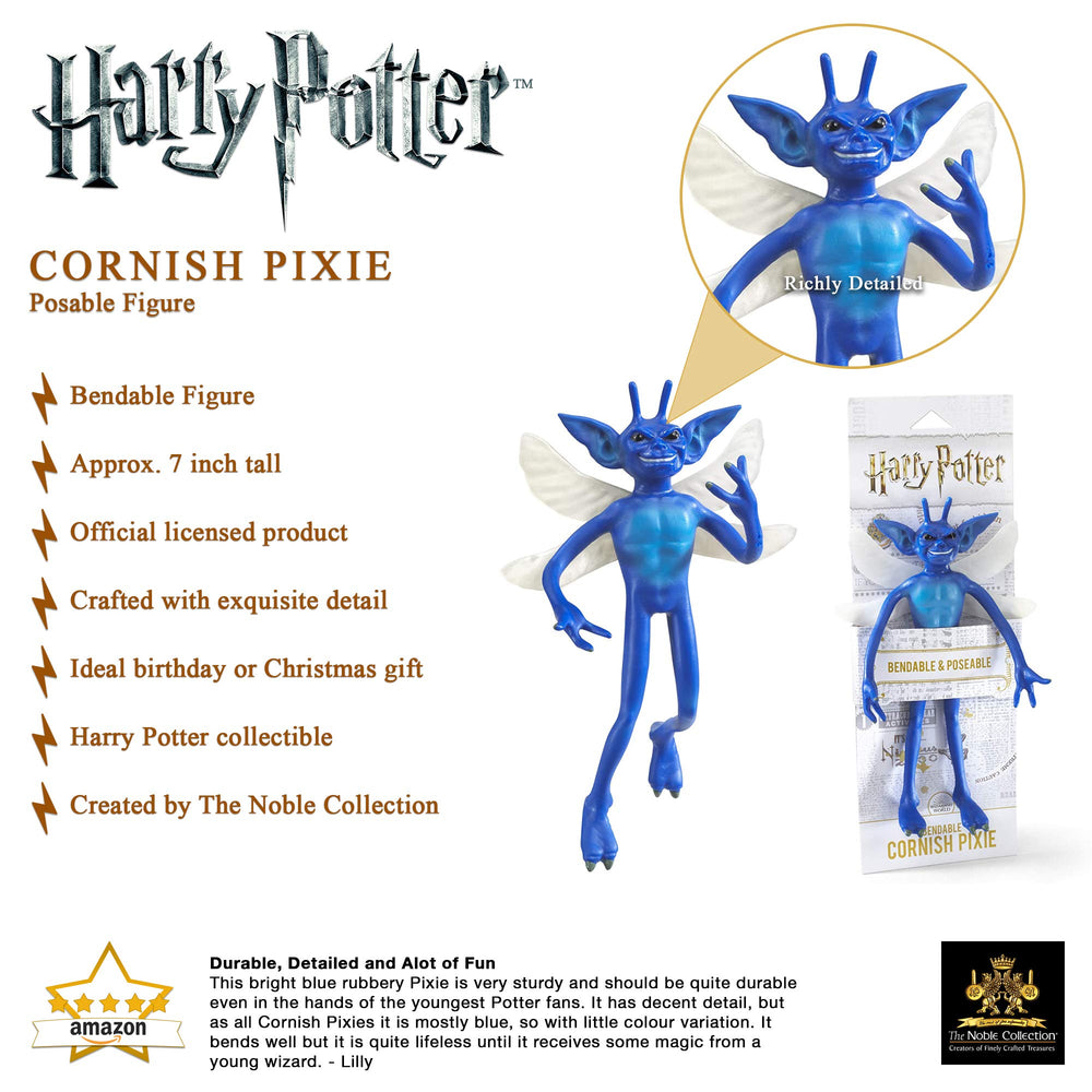 The Noble Collection poseable Pixie figure ready for dynamic shelf setups.