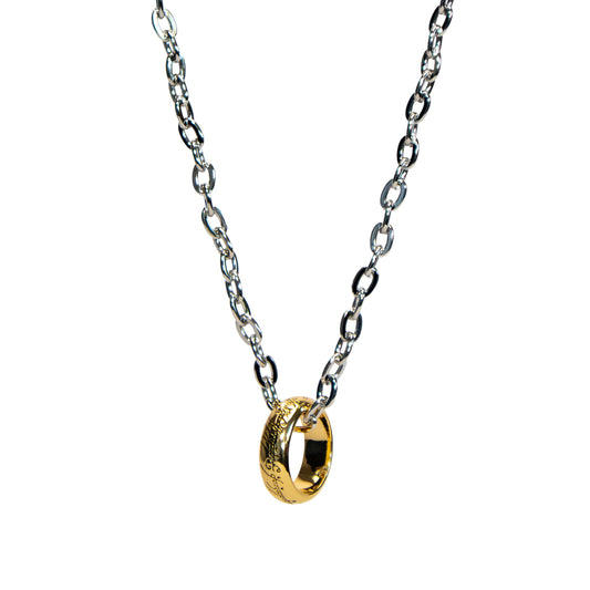 The Noble Collection The One Ring pendant with chain for versatile wear.
