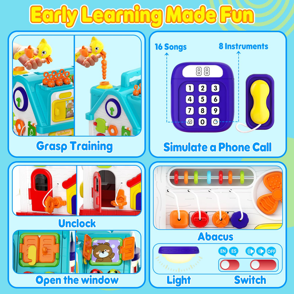 Noltola Toddler Musical Learning House—shapes and letters area for early literacy