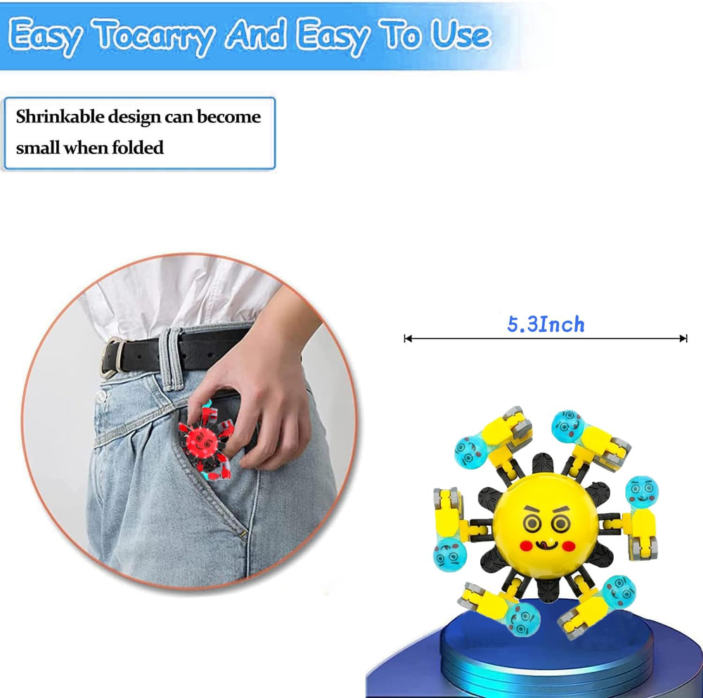 Nongkaka spinner with three interchangeable expressions for expressive sensory play